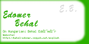 edomer behal business card